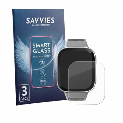 3 Stuks Savvies Screenprotector - geschikt voor Amazfit Bip Max - beschermfolie glas transparant