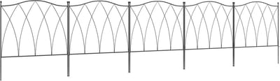 Outsunny tuinhek - Metaal - 305x62cm - Zwart