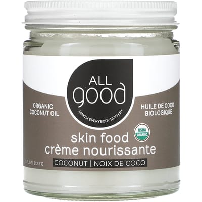 All Good Products, Skin Food, Organic Coconut Oil, 7.5 fl oz (212.6 g) black