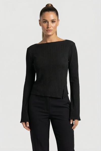 & Other Stories Nikki Blouse Black Maat: 32 | Longsleeves Outlet | Dames | Zwart