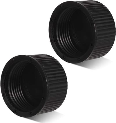 2pcs Sand Filter Drain Cap - 2pcs Sealing Gasket - Plastic Pool Filter Drain Cap - Pool Sand Filter Parts - Sand Filter Drain Plug voor Hayward Swimming Pool Filter Parts Spa Pool (Black)