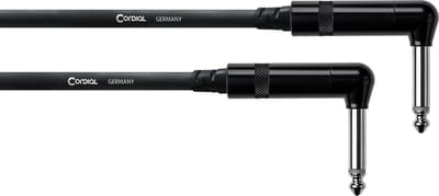 Cordial Intro Patch Kabel 2x Haakse Jack Mono 0,6m Zwart