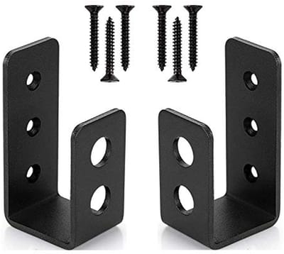 Dubbele Deurbarricade Beugels Heavy Duty Staal voor 2x4 Hout - Beveiliging Deurslot Beugel