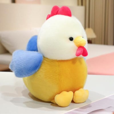 2230Cm Cartoon Schattige Kip Pluche Pop Kussen Kleurrijk Bruin Gele Haan Kip Dier Knuffel Speelgoed Huisdecoratie Cadeau Voor Kinderen about 22cm