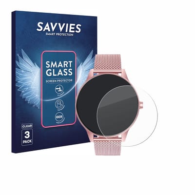 3 Stuks Savvies Screenprotector - geschikt voor TAOLOON Smartwatch 1.27" - beschermfolie glas transparant