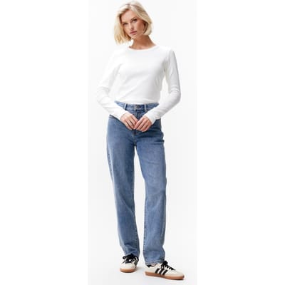 Catwalk Junkie Rib Long Sleeve Off White Size: 42 | Long-Sleeved Tops Outlet | Dames | Wit
