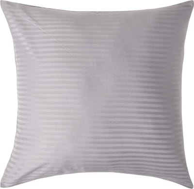 Homescapes Satijn Streep Katoen Kussensloop 80x80 cm – Zilvergrijs – 100% Egyptisch Katoen – Draaddichtheid 330