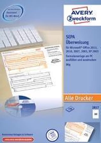 Avery Zweckform - Papier - entfernbarer Klebstoff - mikro-perforiert - weiß - A4 (210 x 297 mm) - 90 g/m² - 200 Blatt D