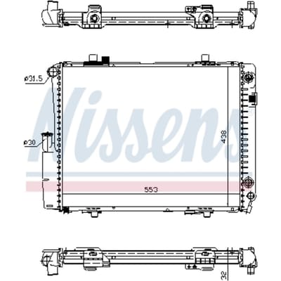 Radiator, motorkoeling NISSENS 62582A