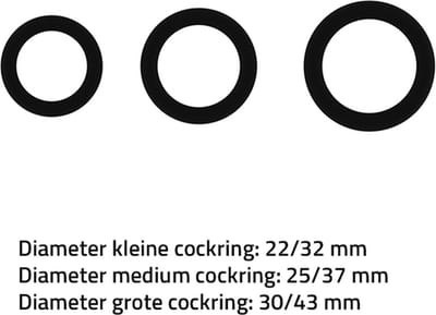Erovibes Cockring Set – 3 Siliconen Penisringen in Verschillende Maten – 22, 25 & 30 mm – Zwart
