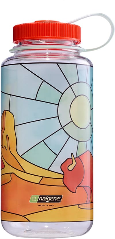 Nalgene - Wide-Mouth Bottle - drinkfles - waterfles - 1000ml Clear Stained Desert Sustain - BPA free
