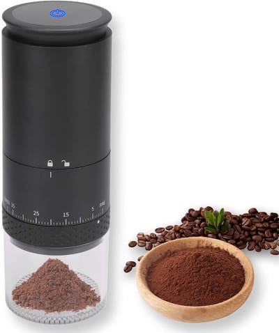 Koffiemolens - Draagbare Koffiemolen - 38 Fijnheidsstanden - LCD Scherm - USB Oplaadbaar - Zwart