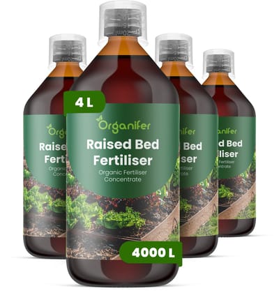Vloeibare Meststof Voor Verhoogde Bedden 4X1 L Voor 4000 L - Npk 2-1-8 - Ondersteunt Evenwichtige Groei Bij Teelt In Verhoogde Bedden - Verbetert Plantweerbaarheid En Structurele Stabiliteit - Bevordert Sterke Wortelontwikkeling - Organifer
