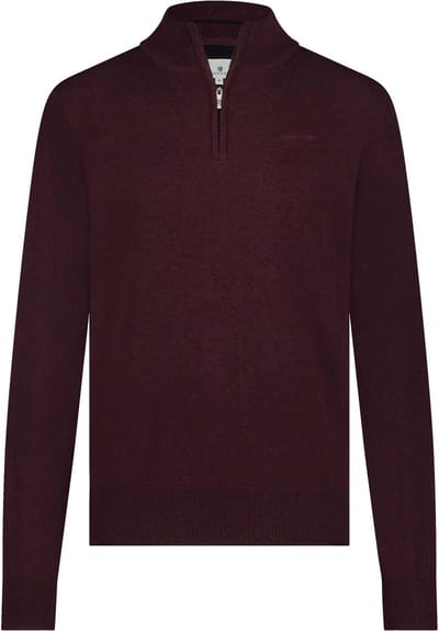 State Of Art Half Zip Trui Bordeaux - Maat 3XL - Heren - Pullovers
