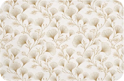 Badmat 60x40 cm - Antislip - Ginkgo - Takken - Goud - Badmatten voor badkamer - Badkamermat - Douchemat - Badkamer mat