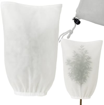 Garlov Gardlov Planten beschermhoes - 2x - 160 x 100 cm - wintertas - vorst bescherming - met trekkoord