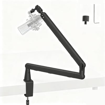 Microfoon Arm - Microfoonstandaard - Opnemen Podcasts - Verstelbare Hoogte - 40 cm - Zwart