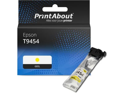 PrintAbout huismerk Inktcartridge T9454 Geel Hoge capaciteit Geschikt voor Epson