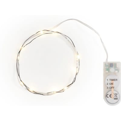 Micro LED snoer lampjes met timer 6/18u, 10 LED's