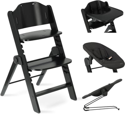 Deryan Odin Luxe Kinderstoel met Bouncer - Zwart/Donkergrijs