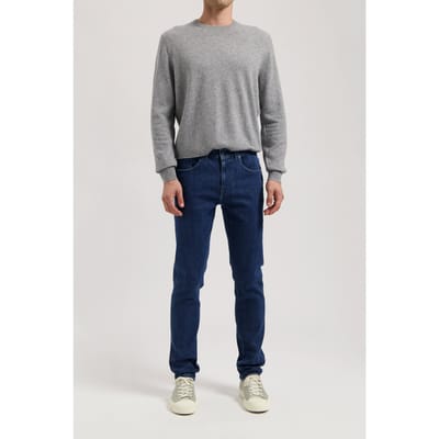 Mud Jeans Rick Mid Slim Stone Indigo Maat: W32L32 | Slim Jeans Outlet | Heren | Blauw