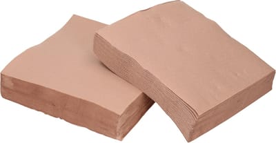 80x stuks luxe kwaliteit servetten bruin 38 x 38 cm