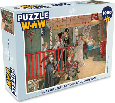 Puzzel A day of celebration - Carl Larsson - Legpuzzel - Puzzel 1000 stukjes volwassenen