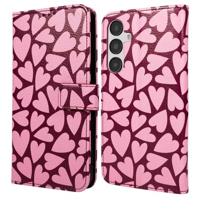 imoshion Hoesje - Geschikt voor Samsung Galaxy A55 (5G) - Design Bookcase smartphone - Hearty Blush