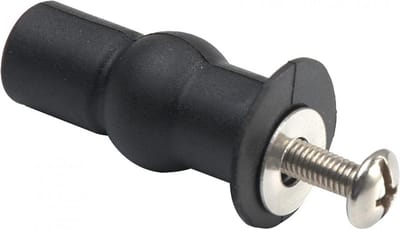 Toilet Deksel Schroeven - Universele Bevestigingen - Toilet Reparatie - Rubberen Top Moeren - 48x4.6mm - Zwart