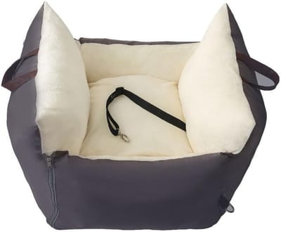 Hondenautostoel - Reisbed Huisdier - Veilig Reizen - Waterdichte Pluche Stof - 60 x 60 x 35 cm - Blauw