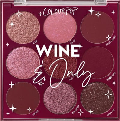 ColourPop Wine & Only Oogschaduwpalet - Dieprode & Burgundy Oogschaduw – Matte & Metallic – Hoge Pigmentatie