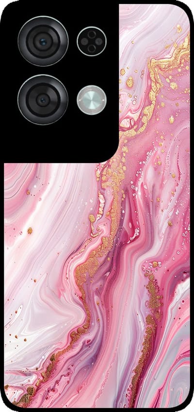 Smartphonica Telefoonhoesje Geschikt voor Oppo Reno8 Pro met marmer opdruk - TPU backcover case marble design - Roze geschikt voor Oppo Reno8 Pro