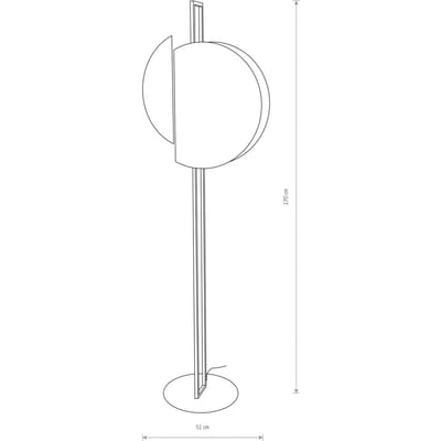 Nowodvorski Lighting Vloerlamp Sunset, donkerbruin/goud/zwart