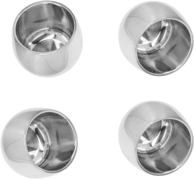 Solidchoice - Set van 4 Dubbelwandige RVS Espresso Kopjes voor Buiten