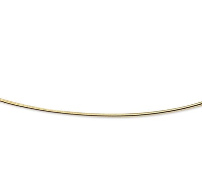 YO&NO - Ketting - Goud - Omega rond -  1,1 mm -  42 + 3 cm - 585 goud
