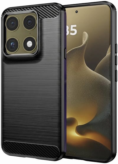 Hoesje geschikt voor Motorola Signature - Techsuit Carbon Silicone Back Cover - Zwart