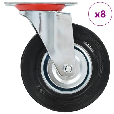 vidaXL 8 st Zwenkwielen 125 mm
