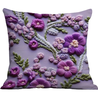 Nieuw Imitatie Geborduurde Bloemen Kussensloop Kort Fluweel Dubbelzijdig Bedrukt Huis Sofa Kussen Kussensloop 45 * 45Cm