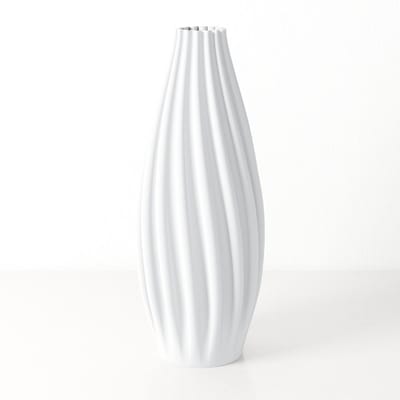 Fleuriek - Grote Vaas Wit - H50 cm - Luxe vaas voor zijden bloemen - Woonaccessoire van gerecycled plastic - Elegante kleurrijke vaas