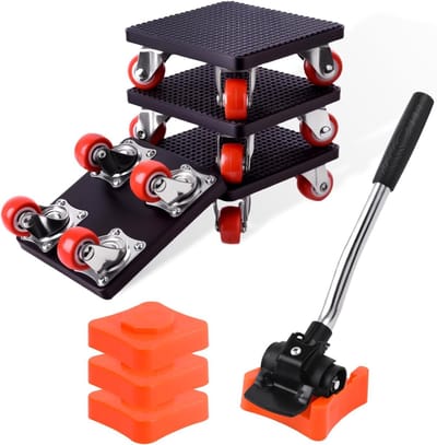 Professionele meubeltransportset met heavy duty meubellift en transportrollers – 360° draaibaar en antislip