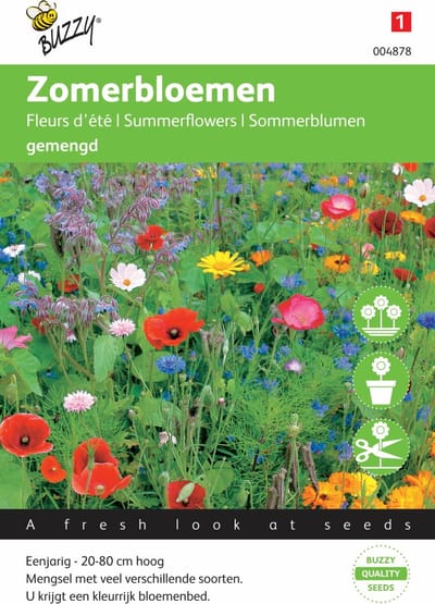 Zomerbloemen gemengd - set van 8 stuks