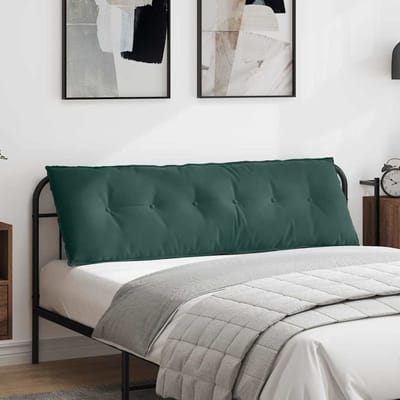vidaXL - Rugkussen - Donkergroen - 160 - x - 50 - cm - Corduroy - stof