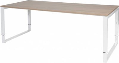 Verstelbaar Bureau - Plus 200x90 Havana Kersen - wit frame