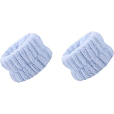 Herbruikbare spa-polswasband Zachte microvezelhanddoekpolsbandjes voor het wassen van gezicht Dames Meisjes Yoga Hardlopen Sport Polszweetband white