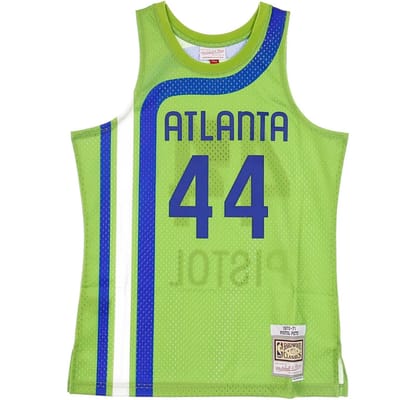Basketbaltanktop voor heren Nba Swingman Jersey Hardwood Classics No.44 Pete Maravich 1970-71 Atlhaw Alternatieve originele teamkleuren