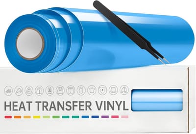 Warmteoverdracht Vinylrol 30,5 cm x 7,6 m Hemelsblauw Strijkvinyldeal voor Textiel