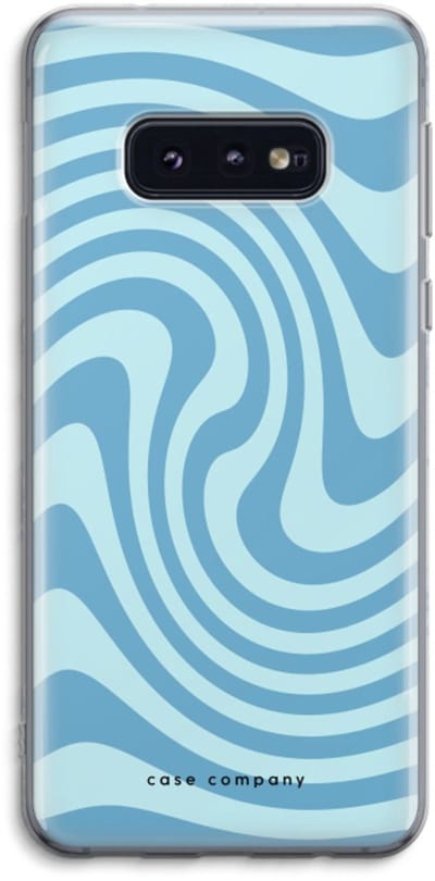 Case Company® - Hoesje geschikt voor Samsung Galaxy S10e hoesje - Swirl Blauw - Soft Cover Telefoonhoesje - Bescherming aan alle Kanten en Schermrand