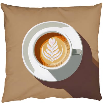 Sierkussens - Kussentjes Woonkamer - 50x50 cm - Cappuccino - Kop - Schotel - Minimalitisch