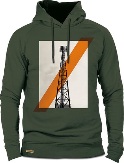 FC Kluif 'Ode aan de lichtmast' hoodie groen - Maat S / Small - Heren lifestyle hoodie - Katoen