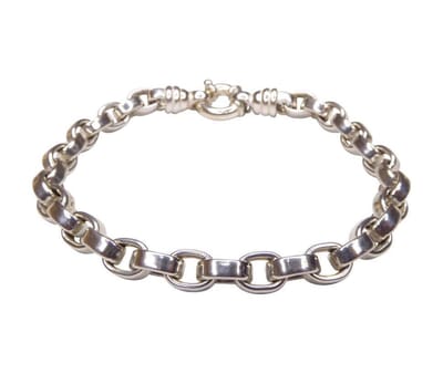 Christian zilveren armband met schakels